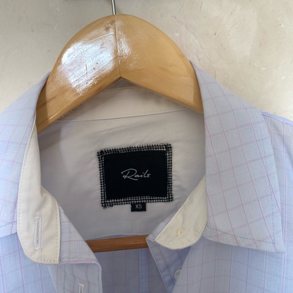 Rails light blue checked button down shirt - Picture 2 of 2